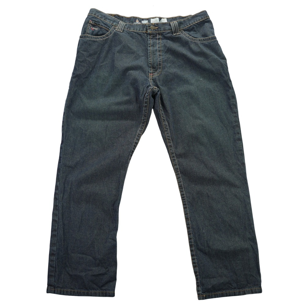 LAPCO FR Flame Resistant Work Jeans Mens 40x32 Dark Wash Denim NFPA 70E P-INDM10